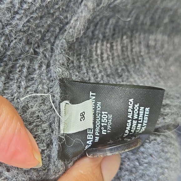 Isabel Marant Étoile Gram Alpaca Knit Cardigan Size 38 - Picture 4 of 4